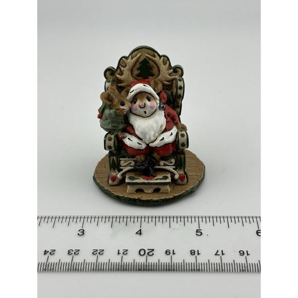 Wee Forest Folk " Christmas Wish" M-203 AP 1995 Santa's Lap Mouse Retired - Picture 8 of 8